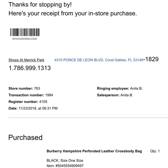 Burberry Hampshire Perforated Leather Crossbody - Picture 14 of 14